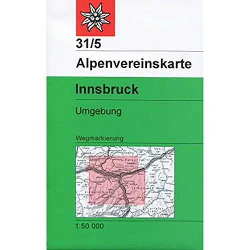 Produktbild: Innsbruck, Umgebung: Topographische Karte 1:50.000 mit Wegmarkierungen (Alpenvereinskarten)