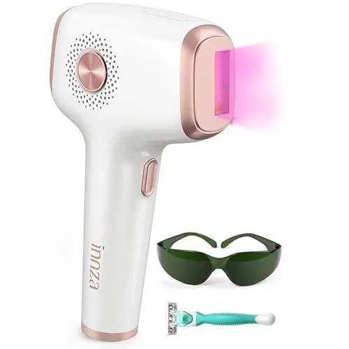 Produktbild: INNZA Laser Haarentfernung mit Eiskühlsystem,9 Energiestufen,Berührbare LED-Anzeige,999999 Lichtimpulse,IPL Geräte Haarentfernung für Frauen und Männer, Körper,Gesicht