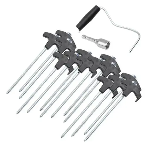 Produktbild: INOOMP 1 Set Stahl-zeltpfähle Campingpfähle Strapazierfähig Für Zelte Und Bodenverankerung