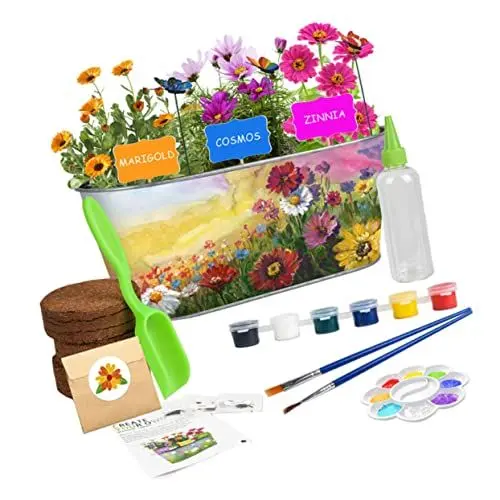 Produktbild: INOOMP 1 Satz Pflanztopf-kit Pflanzentöpfe Drinnen Blumenset Für Kinder Gartenpflanze Kunst Blumentöpfe Drinnen Blumentopf Drinnen Anzug Für Kinder Zimmerpflanzentöpfe Kinderkoffer Eisen