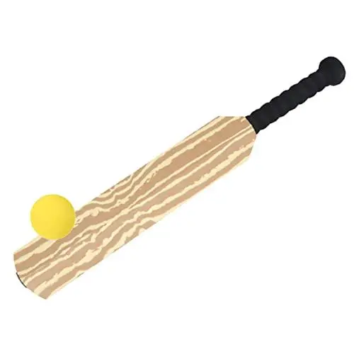 Produktbild: INOOMP 1 Satz Tape-Ball-cricketschläger Schlagen Planke Cricket-spielspielzeug Cricket-spielset Interaktiv Kricketschläger Und Ball Cricket Ball Holzmaserung Suite Eva Kind