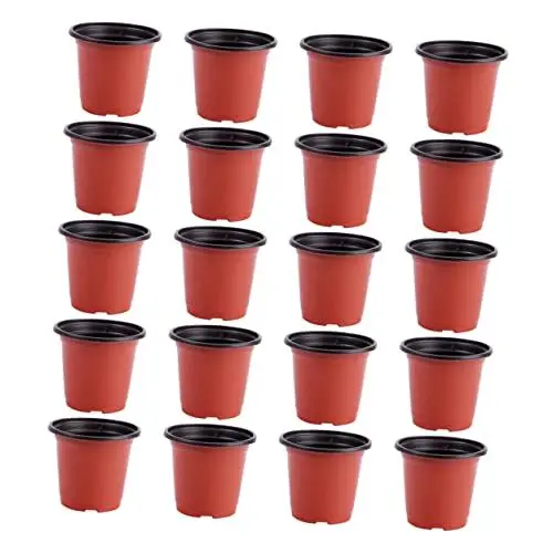 Produktbild: INOOMP 20 Stück Einfache Blumentöpfe Aus Kunststoff Mit Abflussloch Topf Für Pflanzen Kinderzimmer Garten Balkon Blumentopf-Set Leicht Für Jungen Und Mädchen Heimdekoration