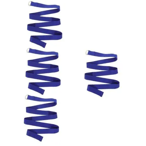 Produktbild: INOOMP 20 Stk Pilates-Yogagurt Fitnessband fitnessbänder sport tape yoga-zubehör Yoga-Band Fitnessstudio-Zubehör Trainingszubehör einstellbar Yoga-Gurt Stretchband Metall Ring Schleife