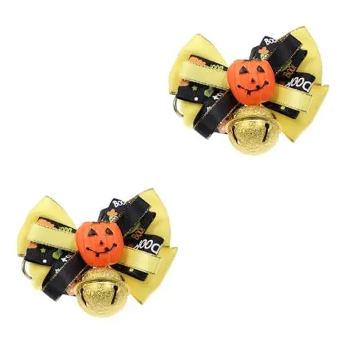 Produktbild: INOOMP 2St Fliege Kragen Ribbon bandfeile Dekoration Party schienbeinschoner Tape Party Decoration Glockenkragen Hundehalsbänder für Welpen Welpenhalsband Katzenhalsband Haustierzubehör