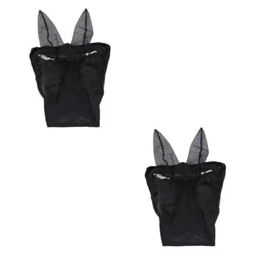 Produktbild: INOOMP 2St Pferdefliegenmaske Horse mask Masken Fliegenprävention Maskera tragbare Pferdemaske Pferdekopf-Mesh-Maske Kopfschutzmaske Pferdekopf Netz Gesichtsmaske