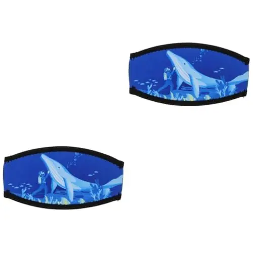 Produktbild: INOOMP 2St Tieftauchmaske Neopren-Gurtabdeckungen Maskenbandabdeckungen Neopren-Maskenriemenabdeckung Dive Haarschutzfolie Schutzmaske Riemen für Tauchmasken Neoprenhüllen Taucherstoff