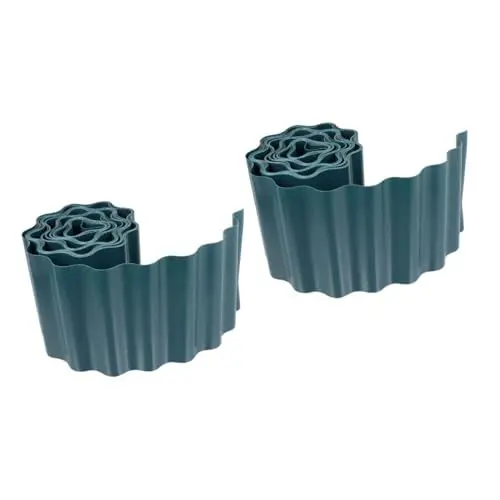 Produktbild: INOOMP 2 Rollen Garten Dekorativer Zaun Einfassungsgrenzen Garten Pflanzenzaun Flexible Rasenkante Palisadenzaun Aus Kunststoff Botanisches Weide Kantenanleimung Geländer Plastik