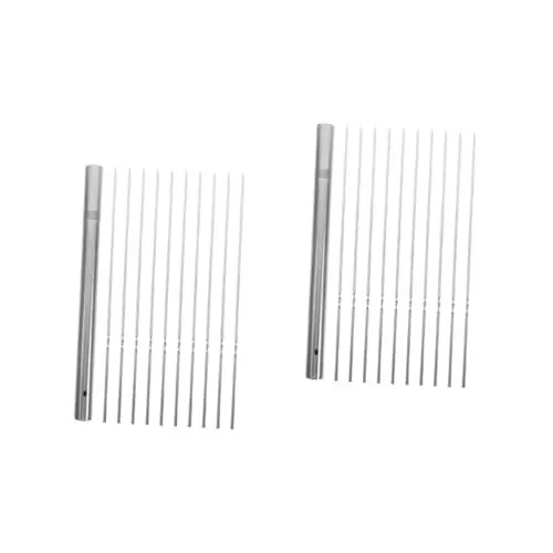Produktbild: INOOMP 2 Sätze Grillstab aus Edelstahl Flacher Grillstab Schaschlikspieße Edelstahl bratenschnur grillspieß Gemüsespieße Vorspeisenspieße draussen Grillstock Kochutensilien Fleischspieße