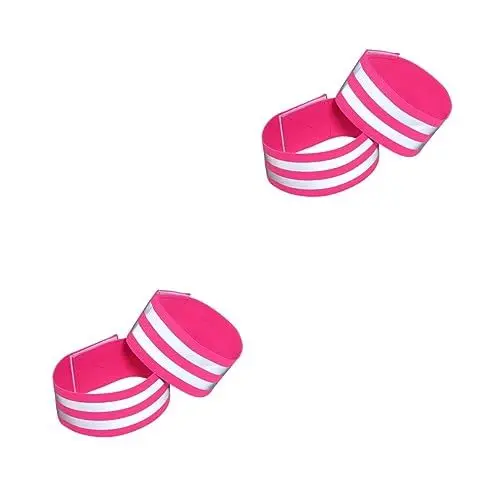 Produktbild: INOOMP 2 Stück Paar Reflektierender Streifen Reflektierende Laufbekleidung Reflektierendes Armband Laufarmband Laufzubehör Für Männer Heimtrainer Herren Fahrrad Reflektor Nachtlauf Nachts