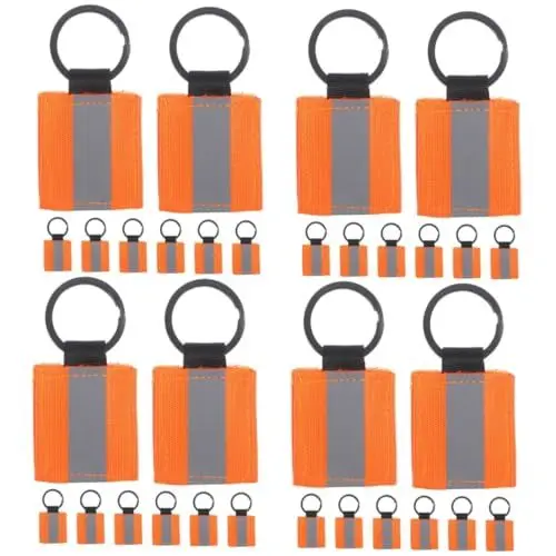 Produktbild: INOOMP 32 Stück Reflektierender Schlüsselanhänger Halloween Schlüsselanhänger Geldbörsenanhänger Taschenanhänger Reflektor Charms Reflektoren Warn Schlüsselanhänger Reflektierende