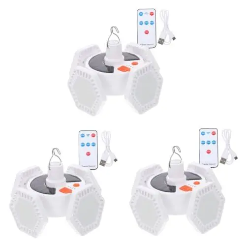 Produktbild: INOOMP 3St Campingbeleuchtung Campinglicht Solarleuchten für draußen Campinglaterne campinglampe solar aufladbar solarleuchten für außen Nachtmarktlicht LED-Campinglampe tragbar Birne pp