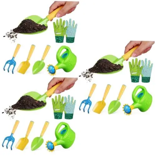 Produktbild: INOOMP 3 Sets Outdoor Pflanzwerkzeuge Jätkelle Umpflanzkelle Gartenrechen Laubharken Kleine Schaufeln Garten Handrechen Bodenlockerung Rechen Pflanzschaufeln Gartenkelle