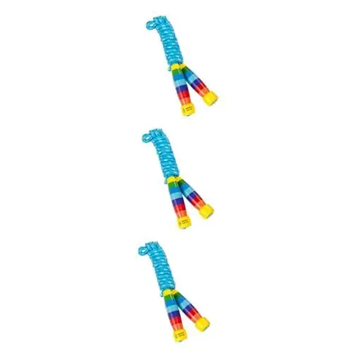 Produktbild: INOOMP 3 Stk Verstellbares Springseil Für Übung Kinderseil Outdoor-spielset Für Kinder Spielzeug Für Kinder Springseil-fitness Seilspringen Trainieren Baumwollseil Hölzern Puzzle Student