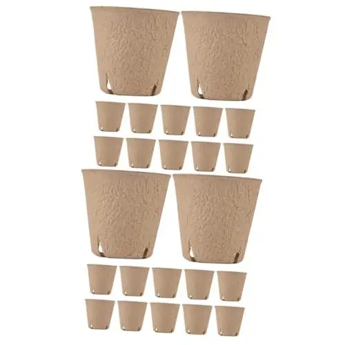 Produktbild: INOOMP 40 STK Samen keimt Töpfe anzuchttopfe Gartenarbeit pflanzgefäß zimmerpflanzen pflanzensamen kleine Töpfe für Pflanzen Blumentöpfe Pflanztopf Topf mit Ablauflöchern Pflanzenfasern