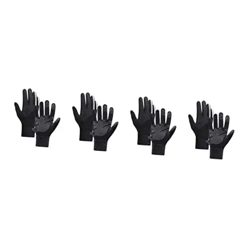 Produktbild: INOOMP 4 Paare Thermische Touchscreen-Handschuhe Verschleißfeste Angelhandschuhe Winddichte Angelhandschuhe Outdoor-winterhandschuhe Hebehandschuhe Leder Fitness Warme Handschuhe Schutz