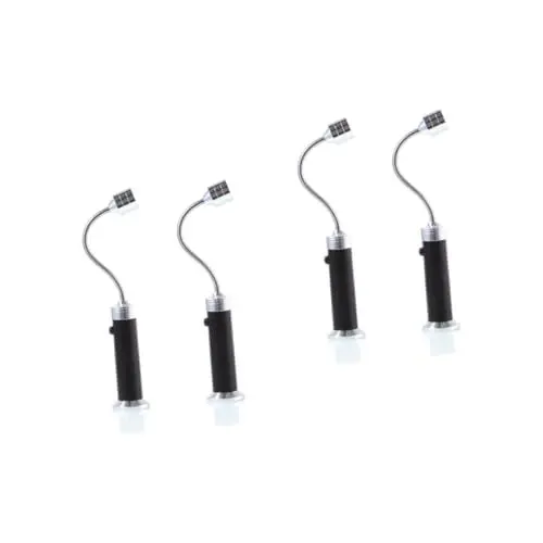 Produktbild: INOOMP 4 Stück magnetische Taschenlampe Akku-Tischlampen Hals Taschenlampe BBQ-Grills led- taschenlampe facilitation biegbare Taschenlampe flexible Taschenlampe flexibel Lichtleiste
