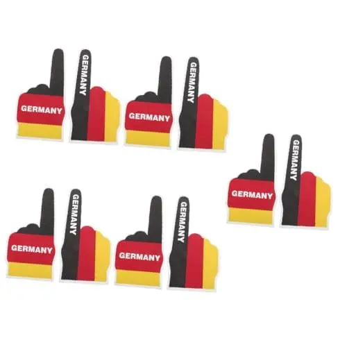 Produktbild: INOOMP 5paare Tragbarer Schaumstoff-Finger Für Fußballfans Dekorative Handprops Für Partys Wettbewerbe Und Festivals Für Jubel Und Fotomöglichkeiten
