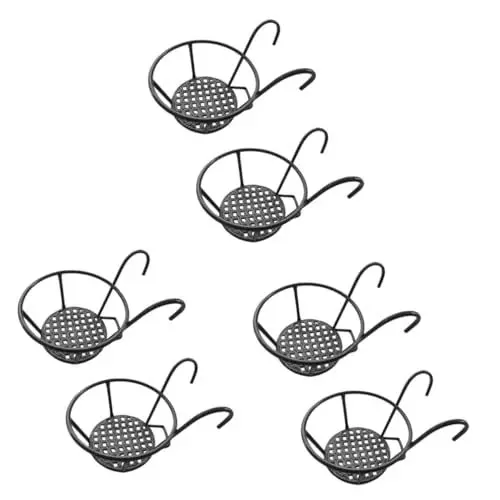 Produktbild: INOOMP 6 STK Haken Für Pflanzenständer Hängende Wandpflanzgefäße Wand Pflanzenhalter Töpfe Pflanzendekor Vasenständer Pflanzgefäße Zum Aufhängen Am Zaun Outdoor-Deck- Grüner Dill