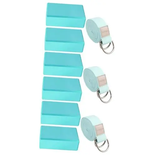 Produktbild: INOOMP 9 STK Fitness-übungsbänder Yoga-widerstandsbänder Ziegel-Yoga Yoga-stretchband Dehnbarer Beingurt Yoga-Block-Ziegel Spannband Trainieren Yoga-schaumstein Spannung Elastizität