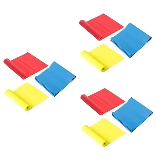 Produktbild: INOOMP 9 Teiliges Widerstandsband Fitnessbänder Übungsgerät Training Elastische Bänder Yogagurt Yoga Stretchgürtel Widerstandsübungsband Stretchband Yogagürtel