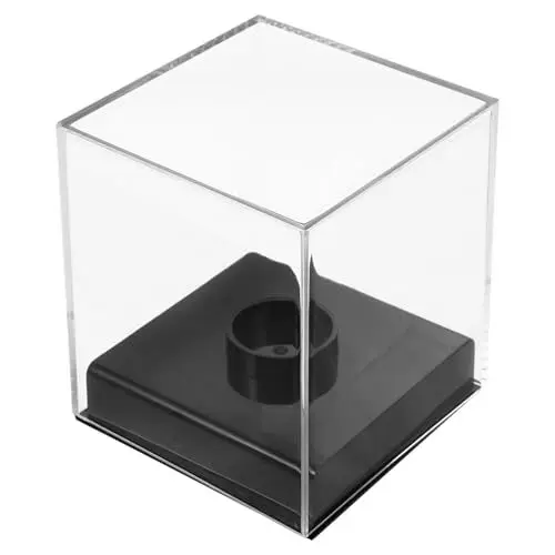 Produktbild: INOOMP Transparente Acryl-vitrine Für Baseball Uv-geschützte Box Mit Schwarzem Sockel Zur Staubdichten Präsentation Von Sportbällen Für Sammler Und Erinnerungsstücke