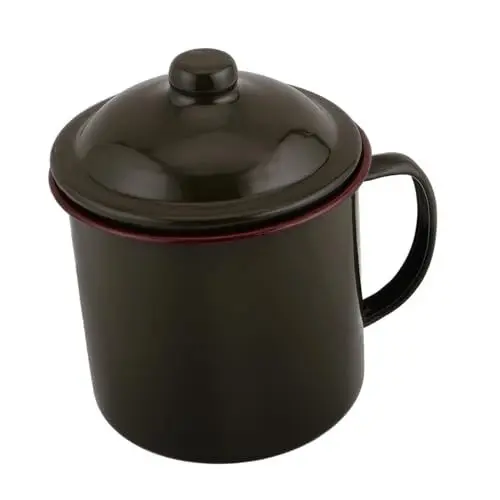 Produktbild: INOOMP Retro-becher Mit Emaille-deckel 700 Ml Outdoor-becher Für Camping Wandern Und Reisen Neuartige Teetasse