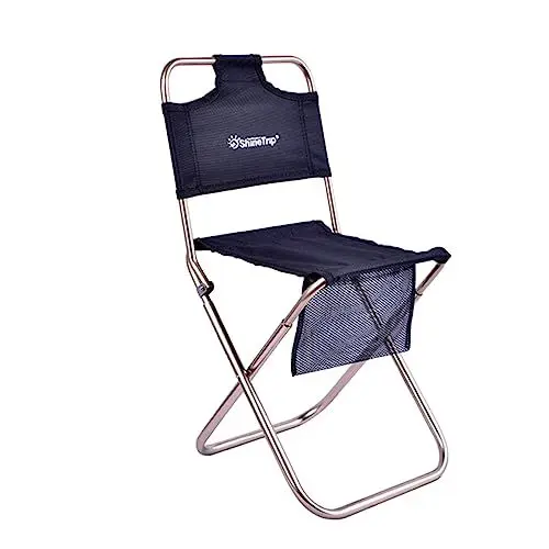 Produktbild: INOOMP Schwarze Klappstühle Faltstuhl Grillstuhl Klappstuhl Campingstuhl Outdoor-Stuhl Mit Dem Auto Aluminiumlegierung Klappstühle