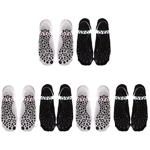 Produktbild: INOOMP Yoga-Zubehör 6 Paare Frauen Yoga Socken Yogasocken Für Frauen Yogasocken Aus Baumwolle Nicht-Yoga-socken Damen Knöchel Basketballsocken Rüschen-Yoga-Socken