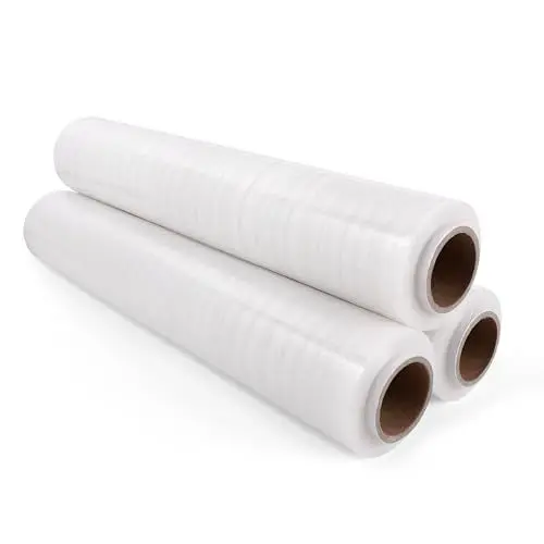 Produktbild: Inoverse 3 Rollen Stretchfolie Transparent Wickelfolie 40cm/900gr, Folie Für Möbel & Umzug, Palettenfolie, Handstretchfolie, Verpackungsfolie auf Rolle, Strechfolienrolle, Verpackungsmaterial