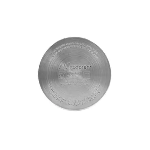 Produktbild: INOXPRAN - Universal-Induktionsplatte aus Edelstahl, 12 x 12 x 0,5 cm, geeignet für alle Töpfe und Pfannen, praktisch und bequem zu bedienen (6511), Grau