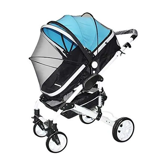 Produktbild: Insektenschutz/Moskitonetz Kinderwagen Reißverschluss Kinderwagen Mückennetz reißfest & waschbar fliegennetz für Kinderwagen, Sportwagen, Jogger & Reisebett idealer Schutz vor Wespen und Stechmücken