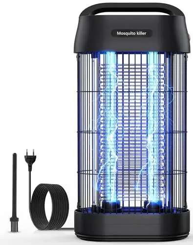 Produktbild: Insektenvernichter Elektrisch, 16W 3000V Elektrischer Insektenfalle Mückenlampe mit UV-Licht, Mosquito Killer mit Innovativem Doppelseitigem Design,Für Innenräume,Terrasse,Garten