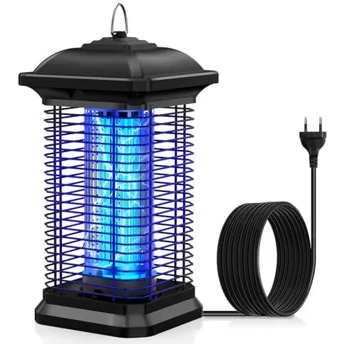 Produktbild: Insektenvernichter Elektrisch, EUQQZU 18W 4000V Leistungsstarker Wasserdichter Fliegenfalle Elektrisch, UV-Mückenlampe,Fliegenfallenreichweite 100M², für den Innen- und Außenbereich
