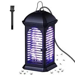 Produktbild: Insektenvernichter Elektrisch, Insektenfalle Mückenlampe 11W UV-Licht Fly Zapper, 360° Innen und Aussen Bug Zapper mit Reinigungsbürste, Plug in Moskito Pest Repellent für Mücken, Fliegen, schwarz