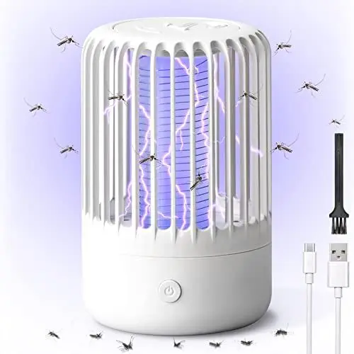 Produktbild: Insektenvernichter Mückenfalle Elektrisch, Mückenlampe Mückenschutz Insektenfänger UV-Licht Insektenvernichter, 360° Leistungsstarke USB Schädlingsbekämpfungsfallen für drinnen und draußen