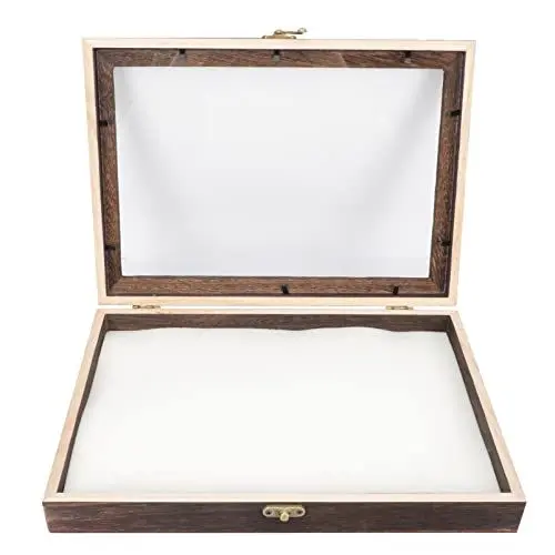 Produktbild: Insektenkasten Insektenvitrine Holz Sammelbox mit Klarglas Oberseite Insektenproben Insect Display Case für Zuhause