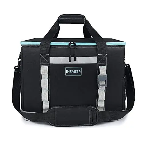 Produktbild: INSMEER 48L Kühltasche Gross Faltbare, 65 Can Kühltasche Thermotasche Isoliertasche für Getränke, XXL Wasserdicht Hitzebeständig Einkaufstasche für Ausflug, Picknic, Camping, Wandern, Strand