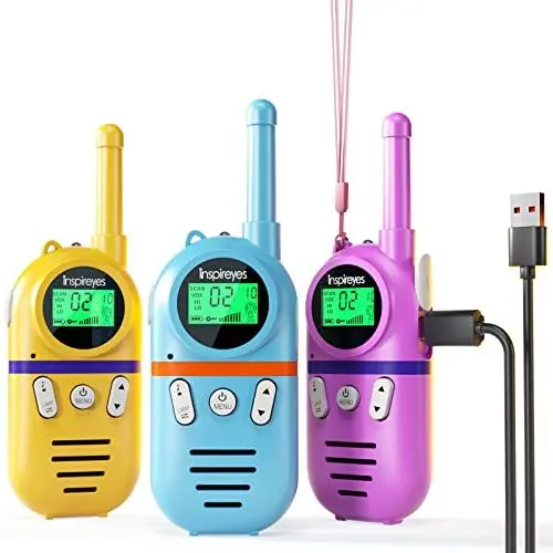 Produktbild: Inspireyes Walkie Talkie Kinder Aufladbar, 48 Stunden Arbeitszeit, 8 Kanäle 2-Wege-Radio, Geschenke für Jungen Mädchen, Outdoor Wandern Camping, 3-12 Jahre altes Spielzeug