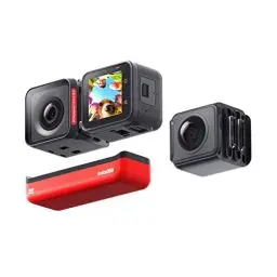 Produktbild: Insta360 ONE RS Twin Edition – wasserdichte 4K60fps Action-Cam & 5,7K 360°-Kamera mit austauschbaren Objektiven, Stabilisierung, 48MP Fotos, Active HDR, KI-Bearbeitung