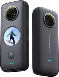 Produktbild: Insta360 ONE X2 – 5,7K 360° Action Kamera mit Stabilisierung, Wasserfest Dank IPX8, unsichtbarerer Selfie-Stick, Touchscreen, automatische Videobearbeitung, Sprachsteuerung
