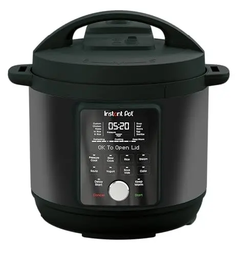 Produktbild: Instant Pot Duo Plus mit WhisperQuiet-Technologie, Multikocher 5,7 L – Schnellkochtopf, Schongarer, Reiskocher, Sauté-Pfanne, Joghurtbereiter, Warmhaltefunktion, Dampfgarer, Vakuumgarer, Kuchenbacken