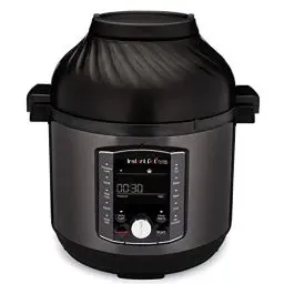 Produktbild: Instant Pot Pro Crisp 11-in-1-Elektro-Multikocher – Schnellkochtopf, Heißluftfritteuse, Slow Cooker, Dampfgarer, Grill, Dörrgerät und Sous-Vide-Maschine – Schwarzer Edelstahl,1500 W, 7.6 L,