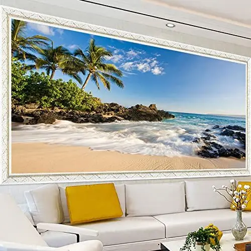Produktbild: Instarry DIY 5D Diamond Painting Full Groß Meer und Strand Wandbilder Wohnzimmer 120x50 cm