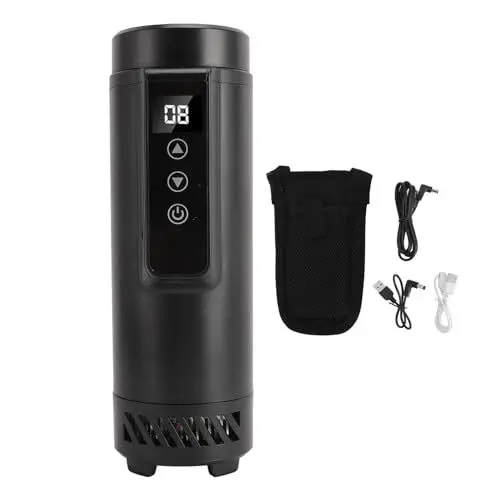 Produktbild: Fyearfly Insulin Kühlbox Elektrisch,Medikamentenkühlung auf Reisen Tragbare Medikamente Kühler,30 Stunden 0-18℃/Bietet Platz für 5 Insulin Pens/USB LCD Temperaturanzeige(Schwarz)