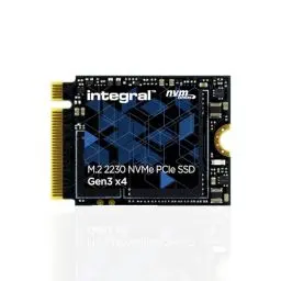Produktbild: Integral 1TB NVMe M.2 2230 SSD PCIe Gen3 x4 - Read Speed bis zu 3400MB/s, Write Speed bis zu 3000MB/s - Internes SSD 2230 1TB - Valve Steam Deck SSD, Microsoft Surface Pro, PC & Laptop kompatibel
