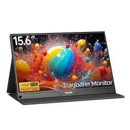 Produktbild: Intehill Tragbarer Monitor 15,6 Zoll, 1080P FHD Mattes Display mit USB Typ-C und HDMI, Budget-Monitor für Spielkonsolen, Portable Monitor für Laptop/Mac/PS3/4/5/Xbox/Switch/Telefon P15NA