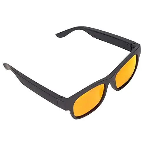 Produktbild: Intelligente Brille, Multifunktionale -Sonnenbrille, Kabellose Brille mit Geräuschunterdrückung und Kopfhörer, Freisprechen, 200-mAh-Akku, Zum Radfahren, Laufen, Fahren, (Gold blenden)