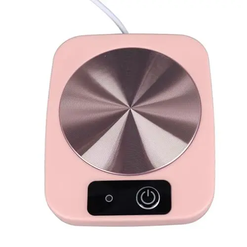 Produktbild: Intelligenter Kaffeewärmer, Tragbar, USB-betrieben, Tassenwärmer mit Konstanter Temperatur für Büro, Reisen, Zuhause (Rosa)