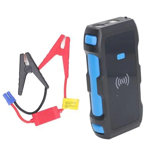 Produktbild: Intelligentes Autobatterie-Ladegerät, 7200 MAh, Wiederaufladbarer Lithium-Starter, Kabelloses Laden, Multifunktional, für Autos, Motorräder, Boote