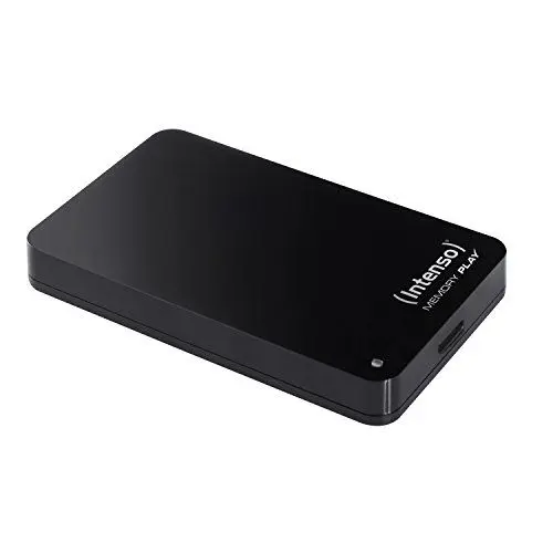 Produktbild: Intenso 6021480 Memory Play Portable Hard Drive 2TB, tragbare externe TV-Festplatte - 2,5 Zoll, 5400 U/min, 8MB Cache, USB 3 inkl. TV-Halterung, schwarz